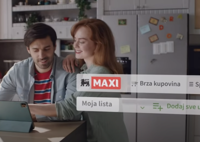 Iva Đuranović u reklami za Maxi online