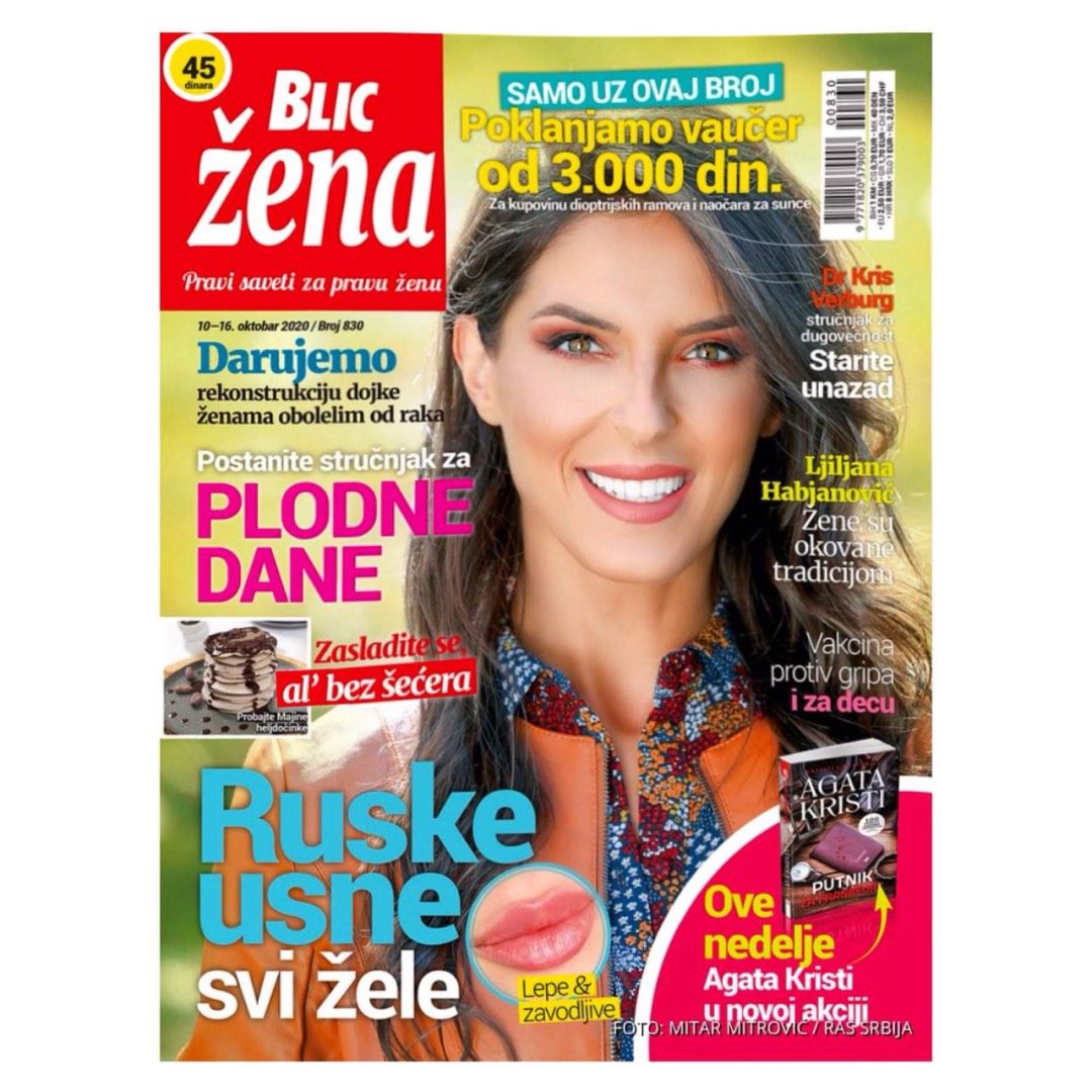 Top model Ana Jakovljević na naslovnoj strani Blic Žene