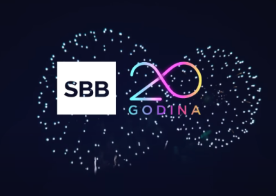 Reklama povodom 20. rođendana SBB-a