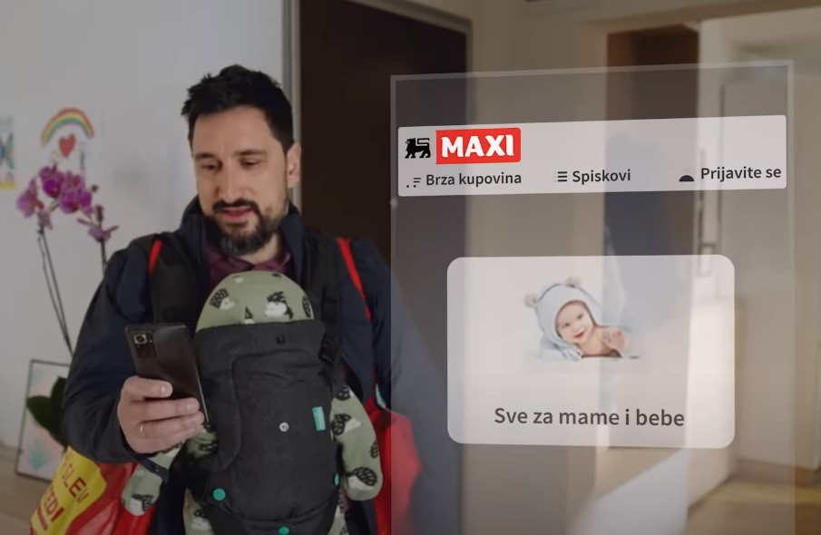 Marko Đojić i Iva Đuranović u reklami za Maxi Online